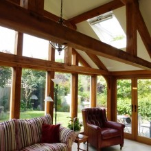 Oak frame Extension to House in Oundle